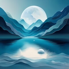 abstract background with moon