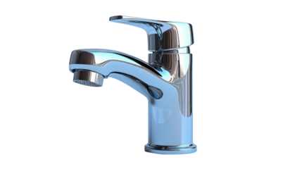Elegant chrome faucet in Detail