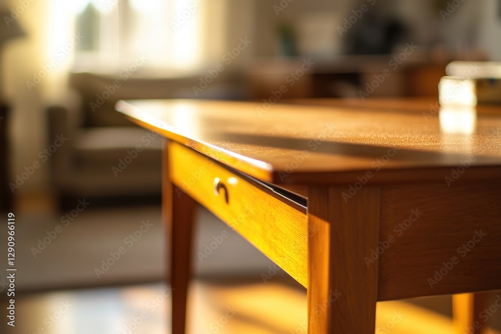 Aufkleber a close-up view of a table with a cup sitting on it