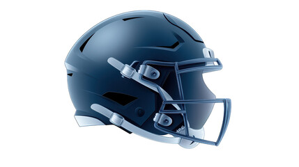 Fototapeta premium Intense closeup of football helmet on black, power and protection in sports photography