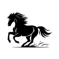 horse silhouette vector