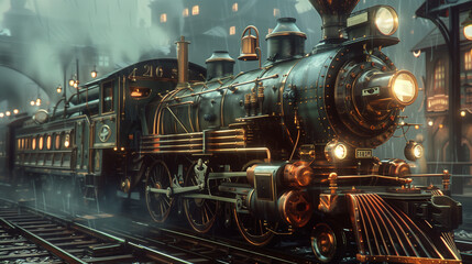 Vintage Steampunk Train