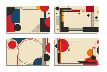 4 Bauhuas inspired backgrounds