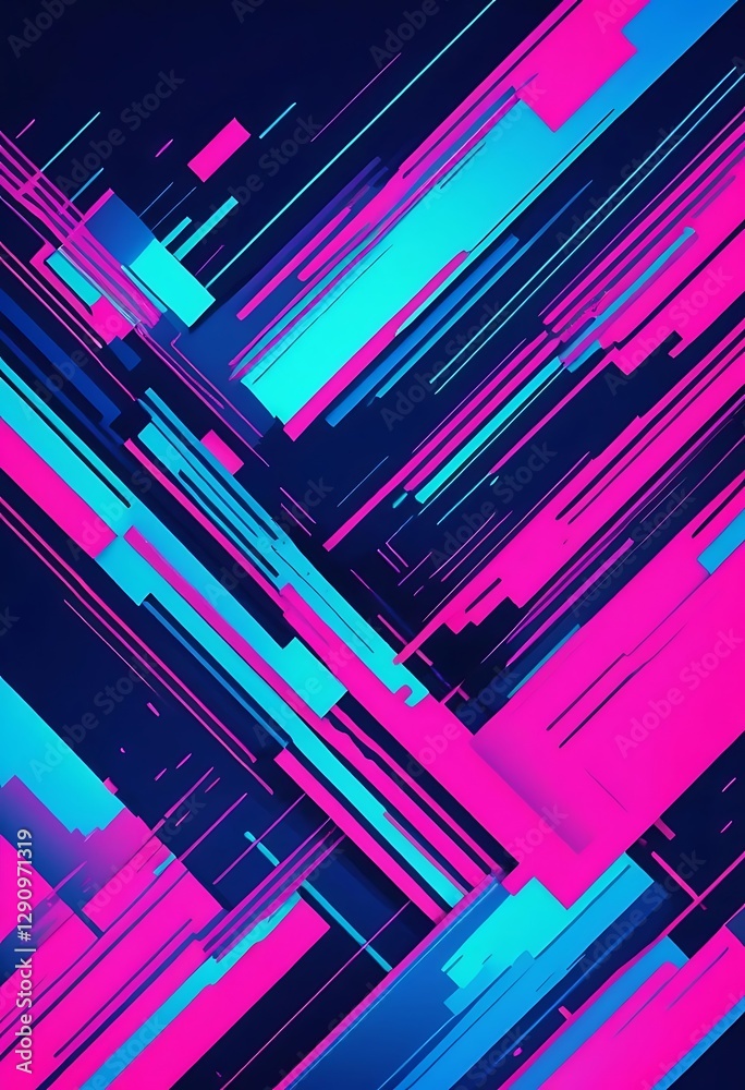Poster The colorful geometric lines create abstract shapes and compositions in the image