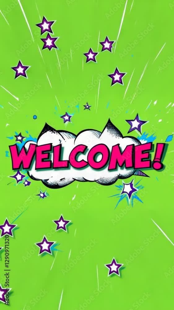 Poster a green background with a large white star and the word 