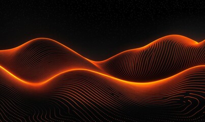 Abstract Glowing Lines in the Darkness, Generative AI