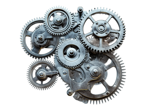 Metallic gears and cogs