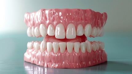 Obraz premium Dental Hygiene: Protect your teeth and gums by brushing, flossing, and getting regular dental checkups to prevent bad breath and gum disease. 