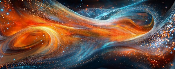 Abstract Light Streams in a Digital World, Generative AI