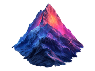 Mountain with vibrant colors