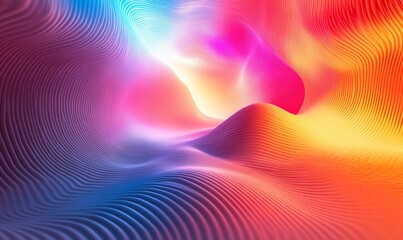 Fluid Motion of Light and Color in 3D Space, Generative AI