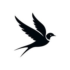 Swallow Bird Silhouette Clipart – High-Quality EPS Vector Graphic
