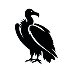 Fototapeta premium Vulture Silhouette Vector – Majestic Bird of Prey Illustration (EPS)
