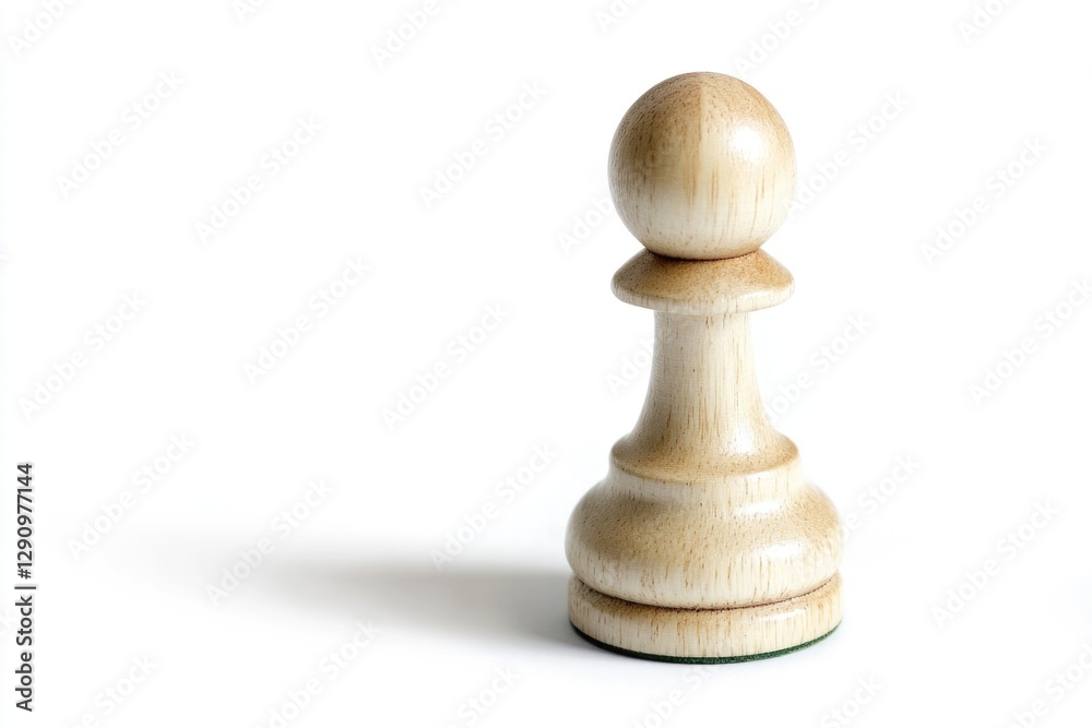 Poster A detailed view of a wooden chess piece from different angles, ideal for use in educational materials or games