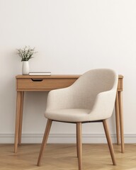 Simple yet elegant chair and table set in a cozy and inviting room setting