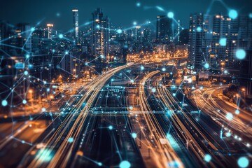 Obraz premium Digital ecosystem connects devices for smarter living.