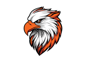 Eagle logo template vector icon illustration design. Eagle head logo template. Hawk mascot