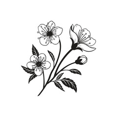 Flowers icon set. Flowers in modern simple. Cute round flower plant nature collection Vector art and illustrator 