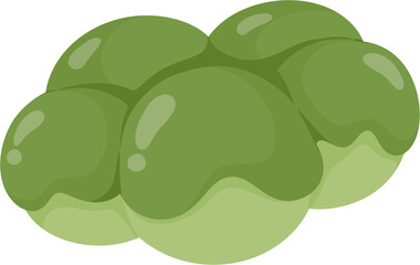 illustration green tea donut