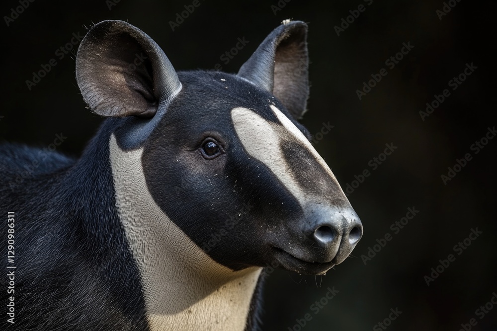 Poster a detailed view of a monochromatic creature's face or body, possibly used in editorial or educationa