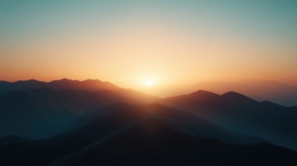 Fototapeta premium sunrise over rolling hills landscape.