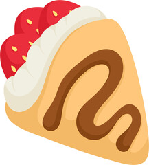 illustration japanese crepe