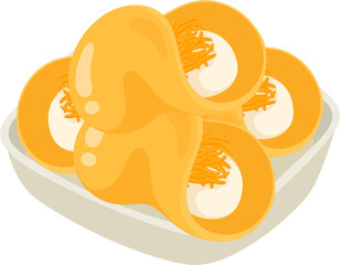 illustration thai dessert