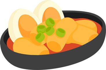 illustration tteokbokki