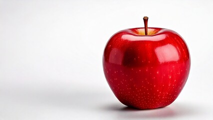 シンプル 美味しいツヤのある赤いりんごのイメージ AI生成素材 1個