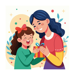 Mothers day concept vector illustration Happy Mothers day design