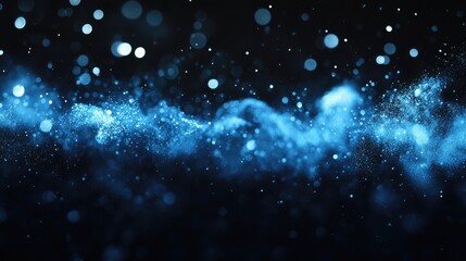 Fototapeta premium Mystical Blue Nebula: A Cosmic Dance of Light and Dust