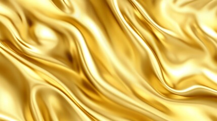 Abstract Vector Art Metallic Gold, Undulating Surface, Bold Highlights, Simple Shapes, Vivid Colors