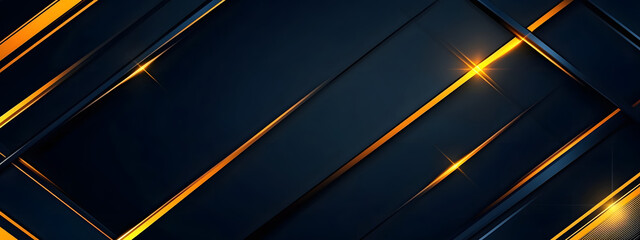 Modern background design with dark blue and gold colors, geometric shapes
