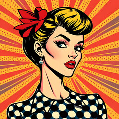 retro woman with retro hairstyle