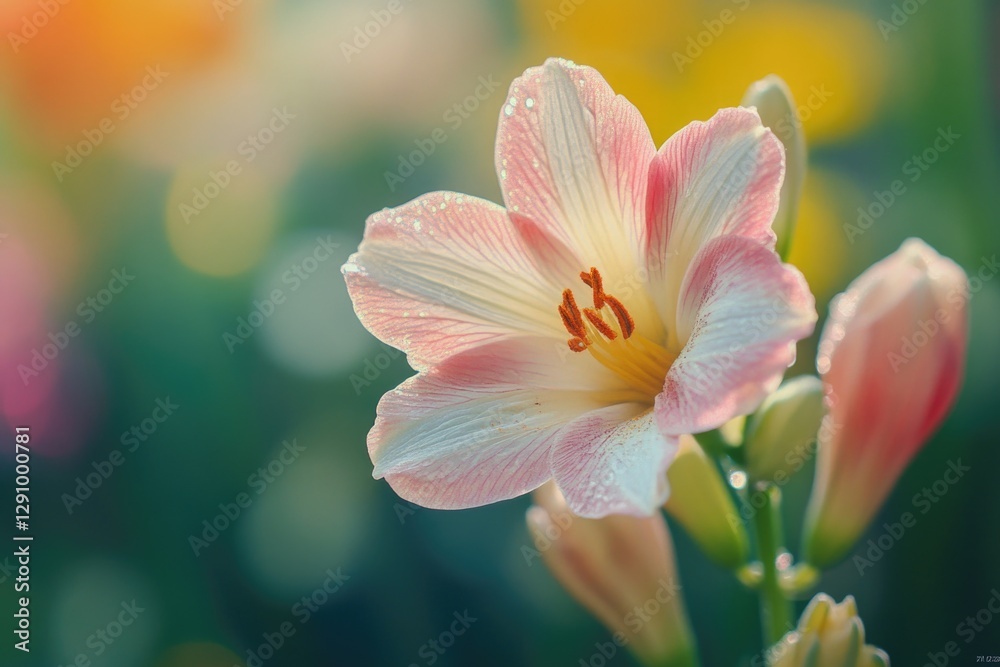 Aufkleber A blurred background and a focused petal make this image suitable for use in designs where the main subject is the flower itself