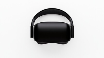 Sleek black VR headset showcases modern design, minimalistic aes