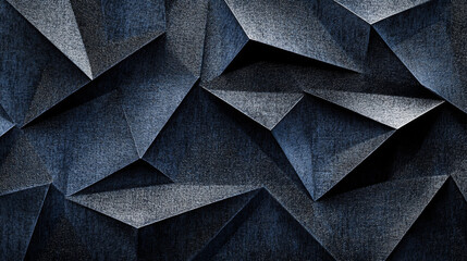 Fototapeta premium Geometric Textured Blue Fabric Forms a Bold Design