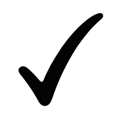 Black Check Mark with transparent background