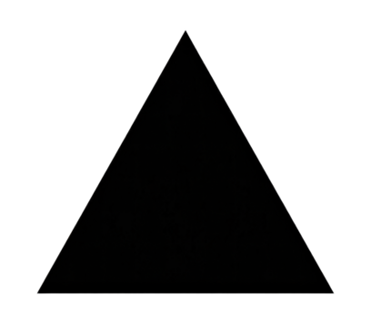 Black Triangle with transparent background - Powered by Adobe