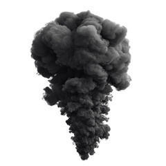 Dark ominous smoke plume rising powerfully intense grayscale abstract art,