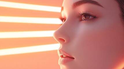 a high-resolution photo of Facial recognition loyalty program offering personalized discounts. isolated on color background, photorealistic, ultra-sharp focus, clear details, studio lighting,