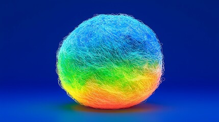 a high-resolution photo of Glow-in-the-dark cotton candy illuminated by UV light. isolated on color background, photorealistic, ultra-sharp focus, clear details, studio lighting, natural colors,