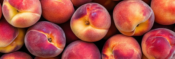 Juicy Ripe Peaches Close Up - Summer Fruit Background