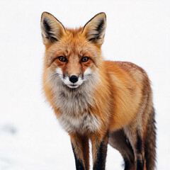 Fototapeta premium fox on white background