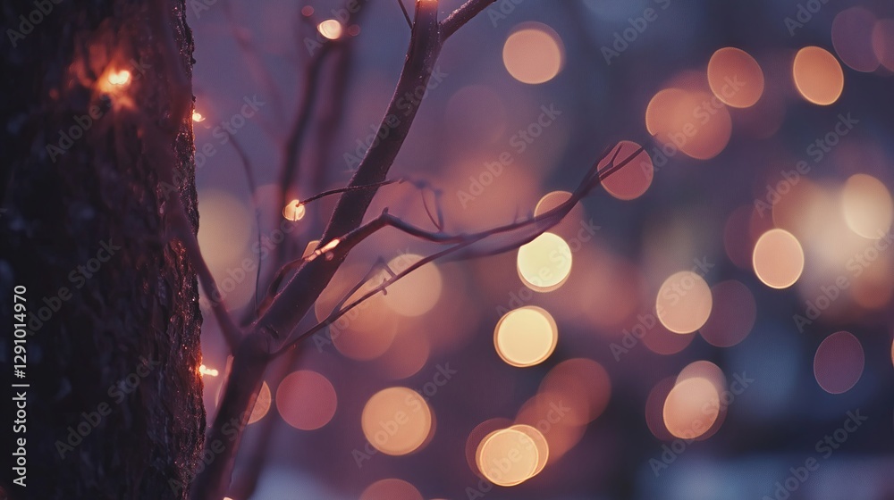 Poster a dreamy soft pastel bokeh effect with shimmering lights