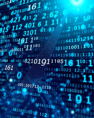 Obraz premium Abstract background filled with a dense array of alphanumeric characters and hexadecimal codes