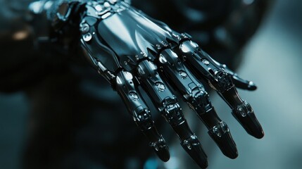 Metal springs on the fingers. The concept of prosthetic functionality