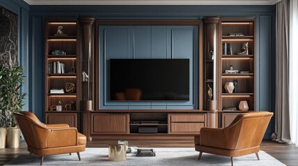 Modern living room with stylish furniture and decor (3)