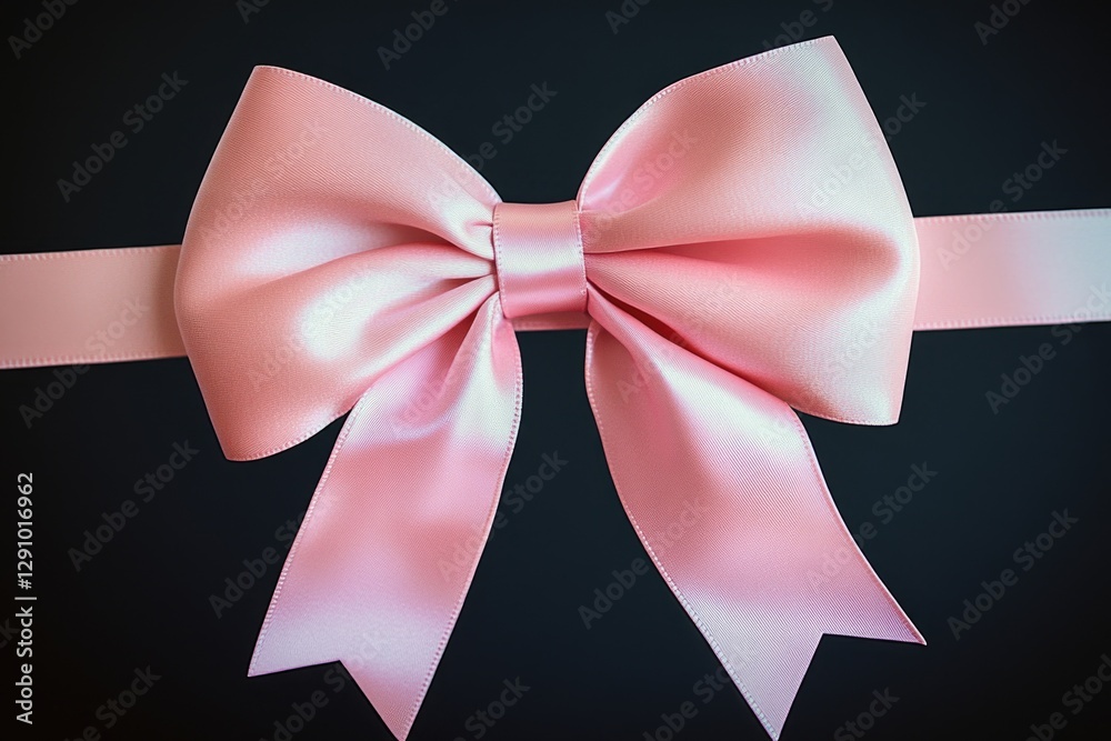 Poster A simple yet elegant design featuring a pink bow on a dark background
