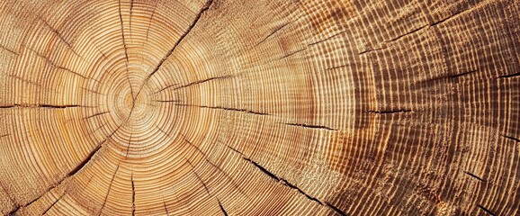 Captivating Close-up of an Intricate Tree Ring Texture Revealing Nature's History and Beauty